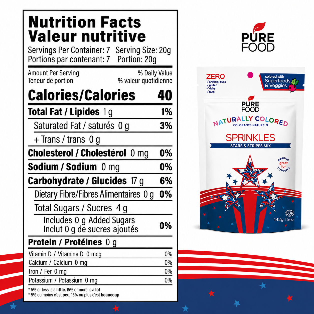 Stars and Stripes Sprinkles - USA Themed Sprinkles Mix