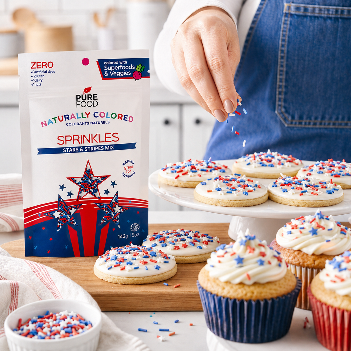 Stars and Stripes Sprinkles - USA Themed Sprinkles Mix