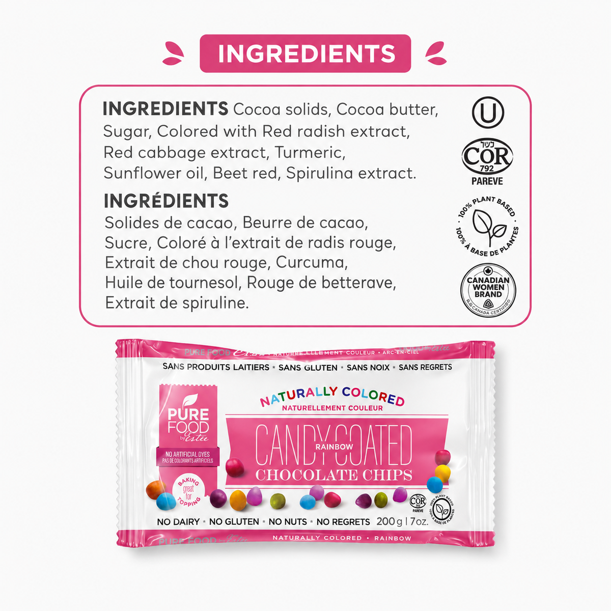 Rainbow Candy Coated Chocolate Chips
