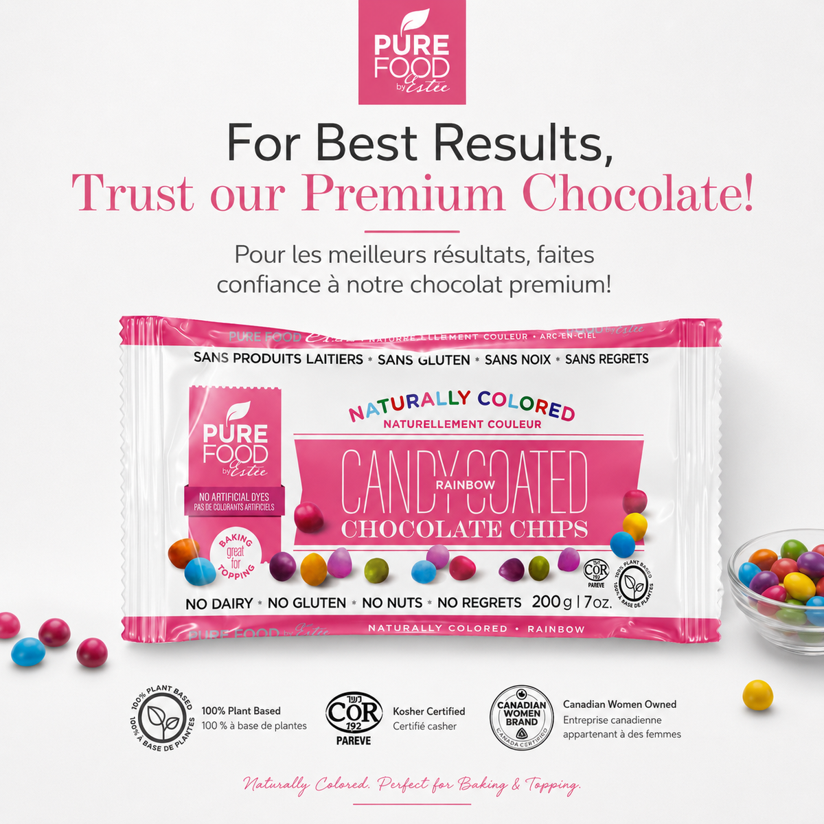 Rainbow Candy Coated Chocolate Chips