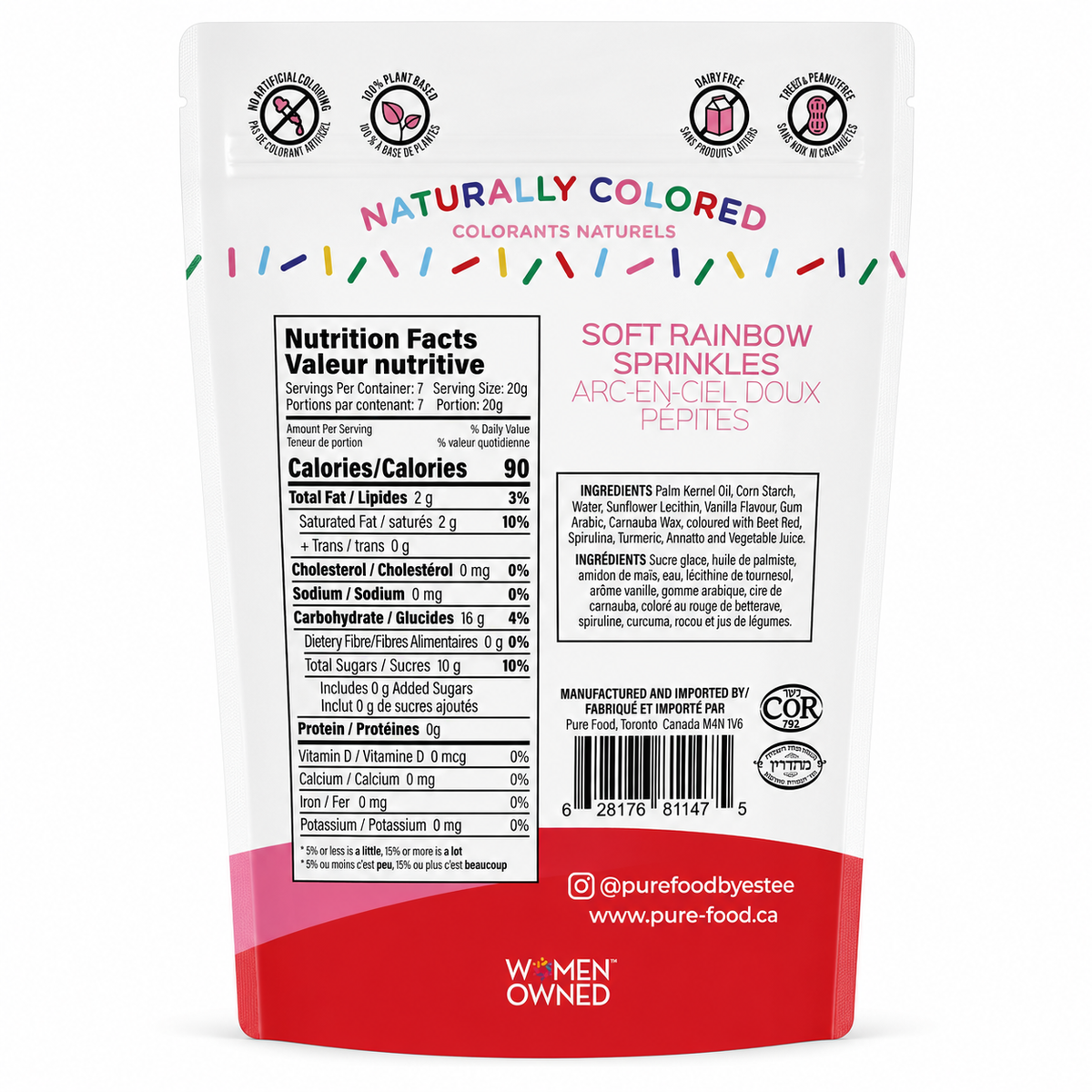 Rainbow Softies – Naturally Colored Soft Jimmies Sprinkles