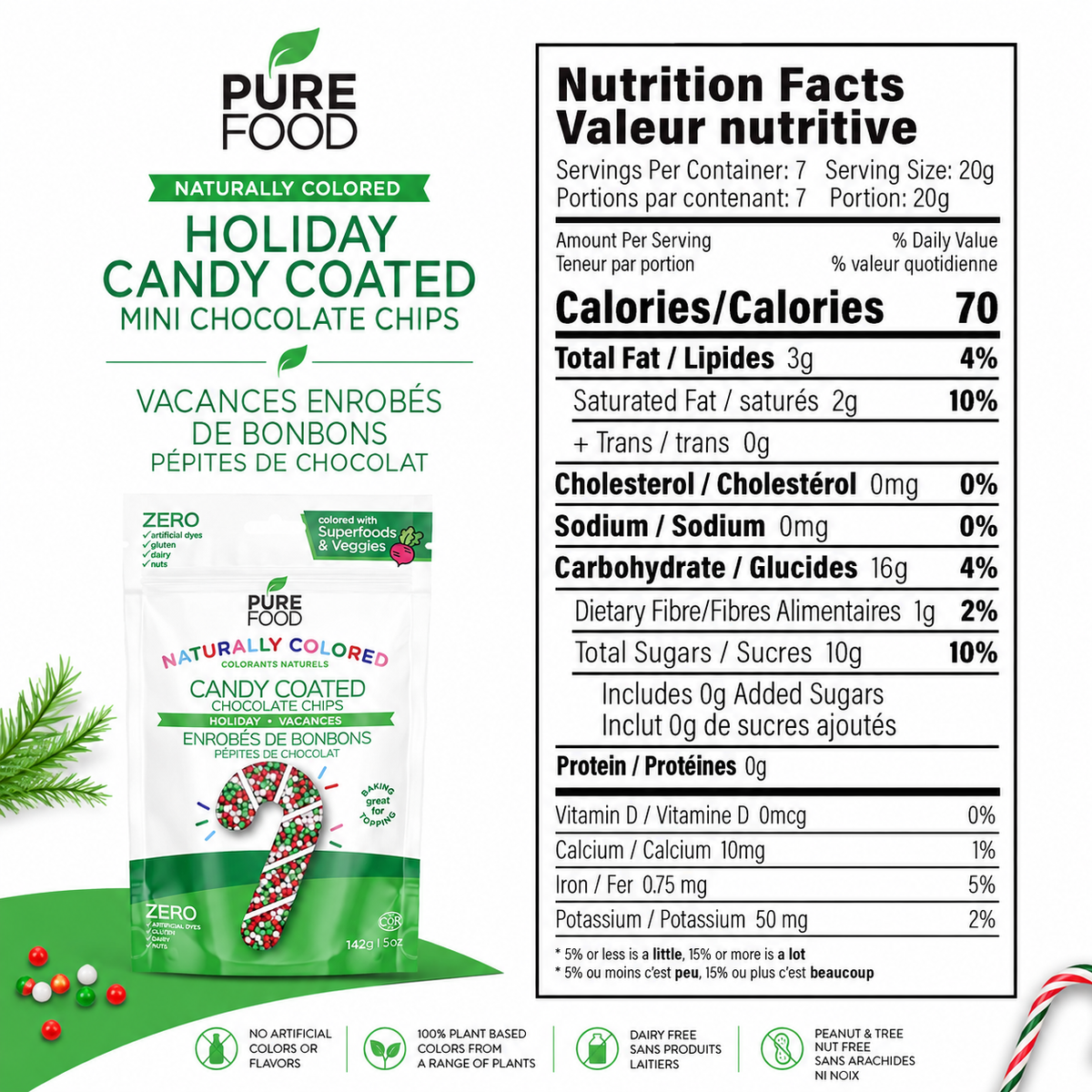 Holiday Candy Coated Mini Chocolate Chips