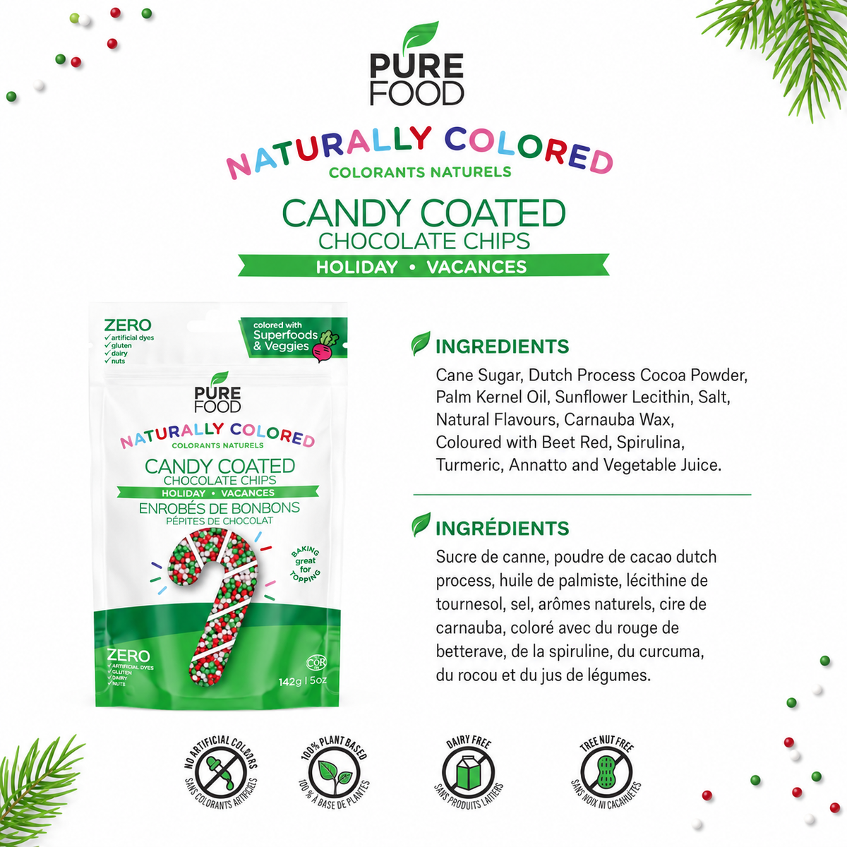 Holiday Candy Coated Mini Chocolate Chips