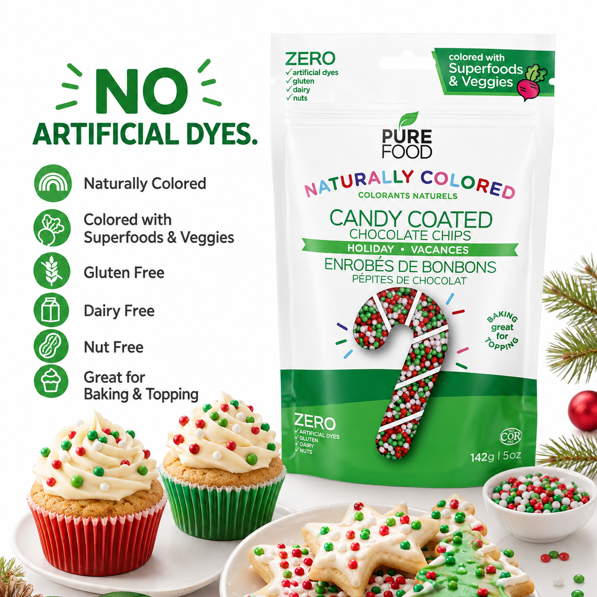 Holiday Candy Coated Mini Chocolate Chips
