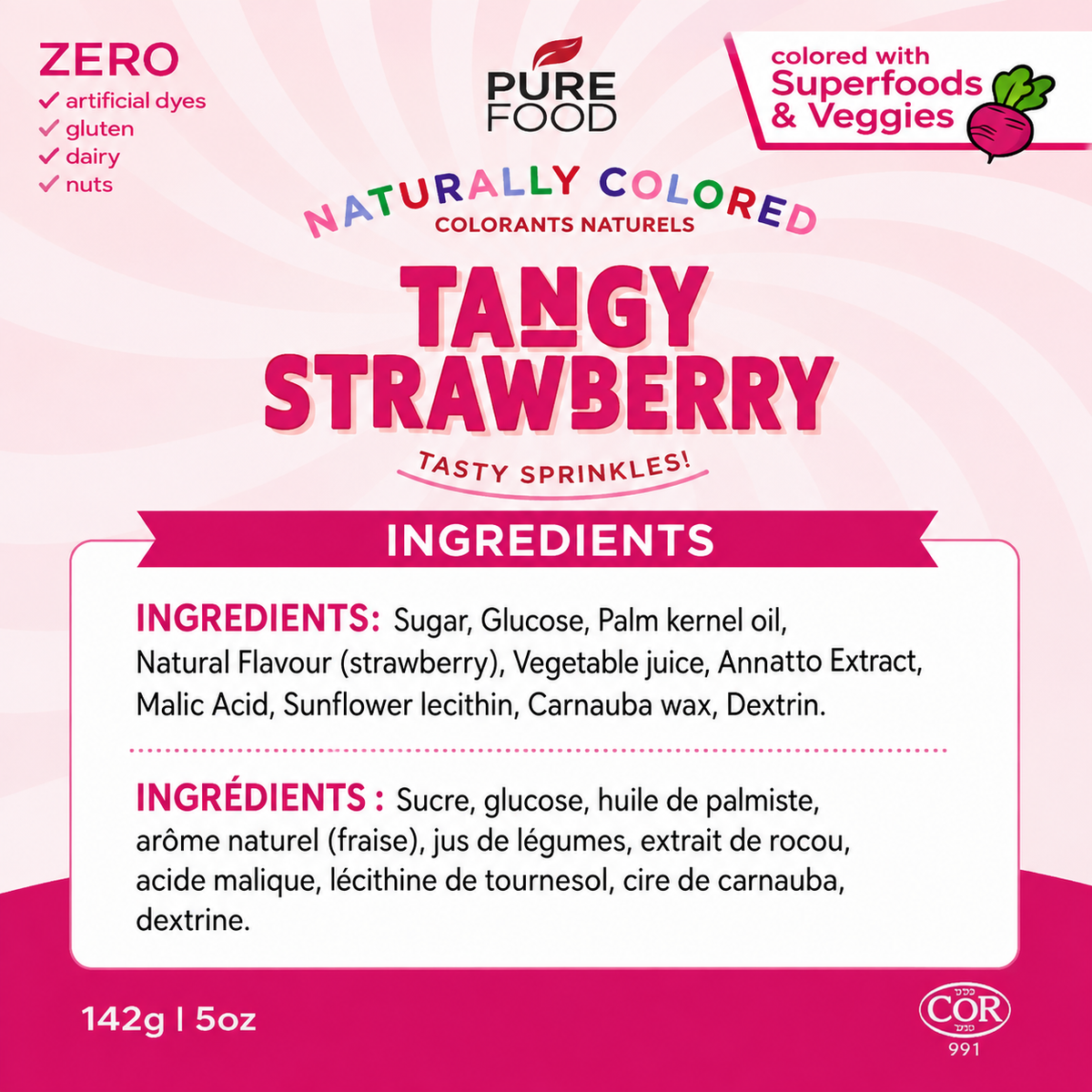 Strawberry Sprinkles - 12 Pack Case (12X5 OZ)