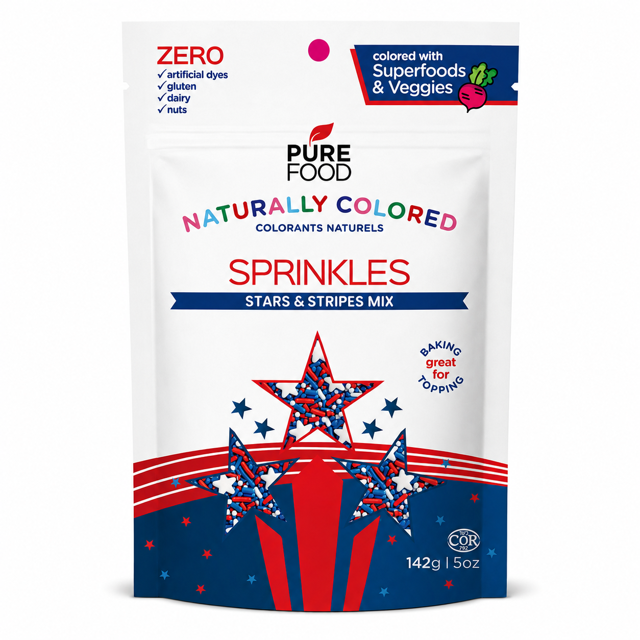 Stars and Stripes Sprinkles - USA Themed Sprinkles Mix