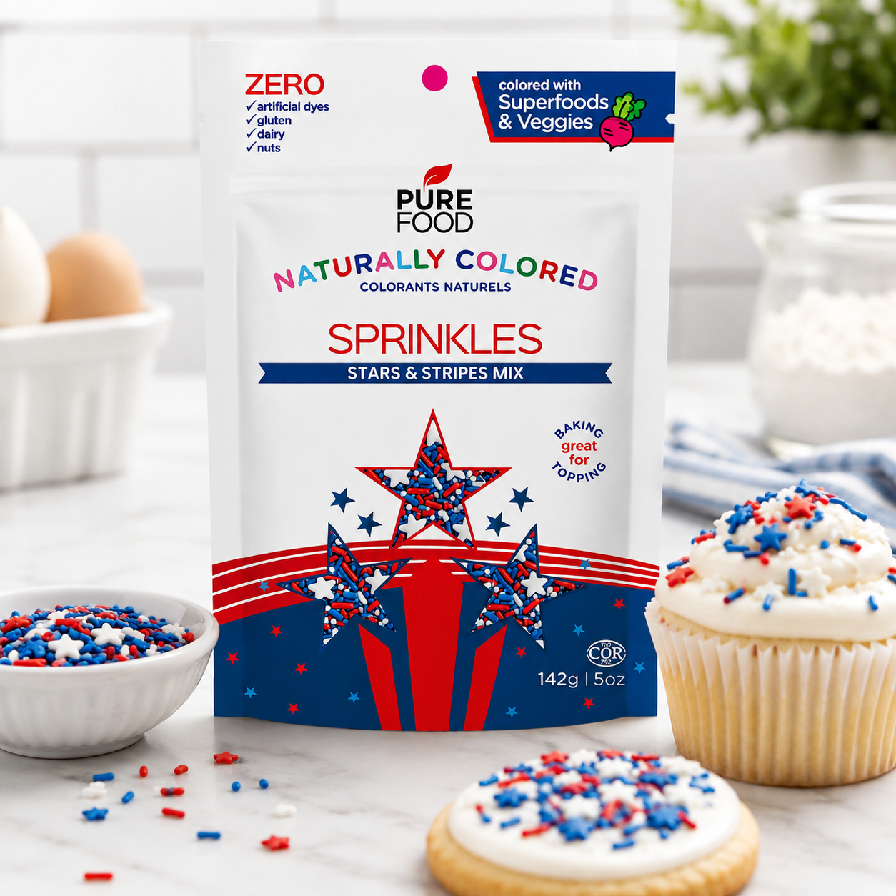 Stars and Stripes Sprinkles - USA Themed Sprinkles Mix