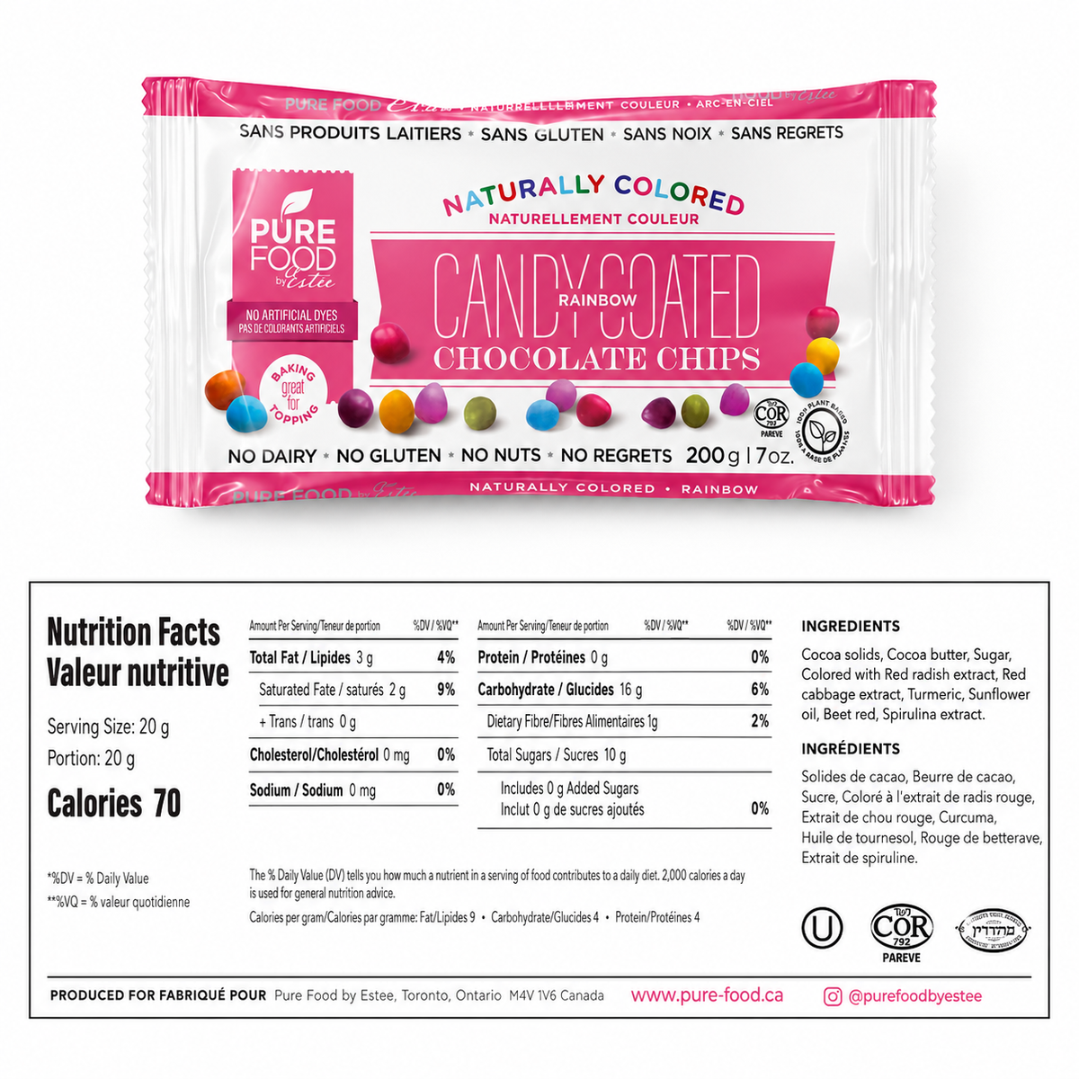 Rainbow Candy Coated Chocolate Chips