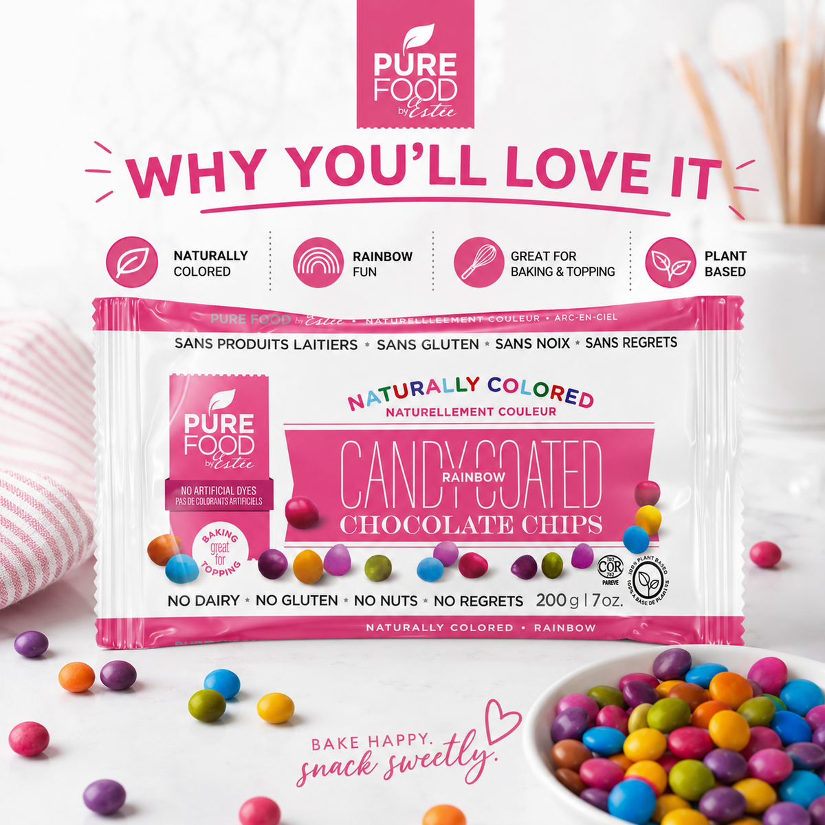 Rainbow Candy Coated Chocolate Chips