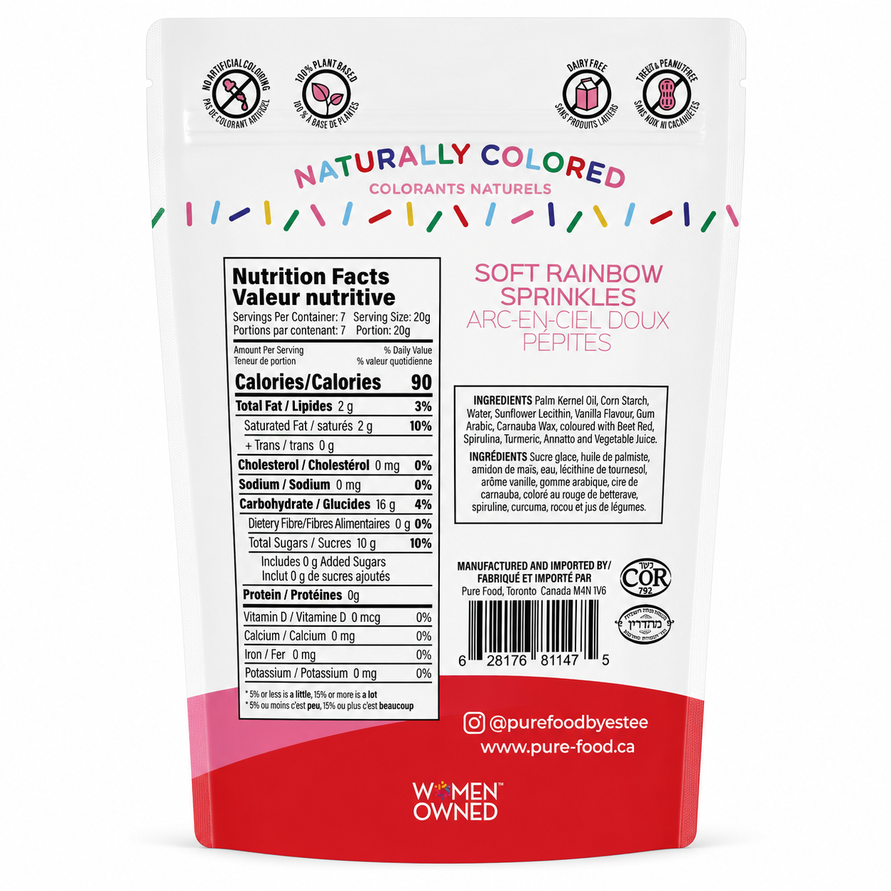Rainbow Softies – Naturally Colored Soft Jimmies Sprinkles