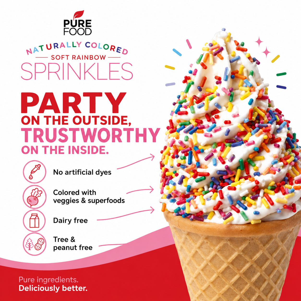 Rainbow Softies – Naturally Colored Soft Jimmies Sprinkles