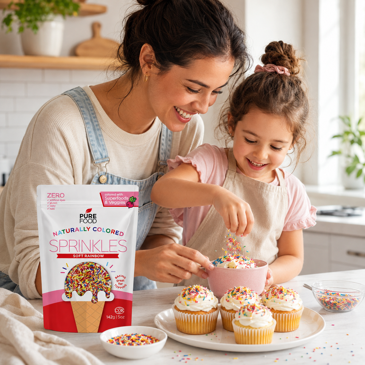 Rainbow Softies – Naturally Colored Soft Jimmies Sprinkles