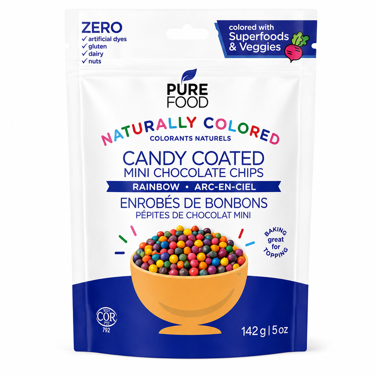 Rainbow Candy Coated Mini Chocolate Chips