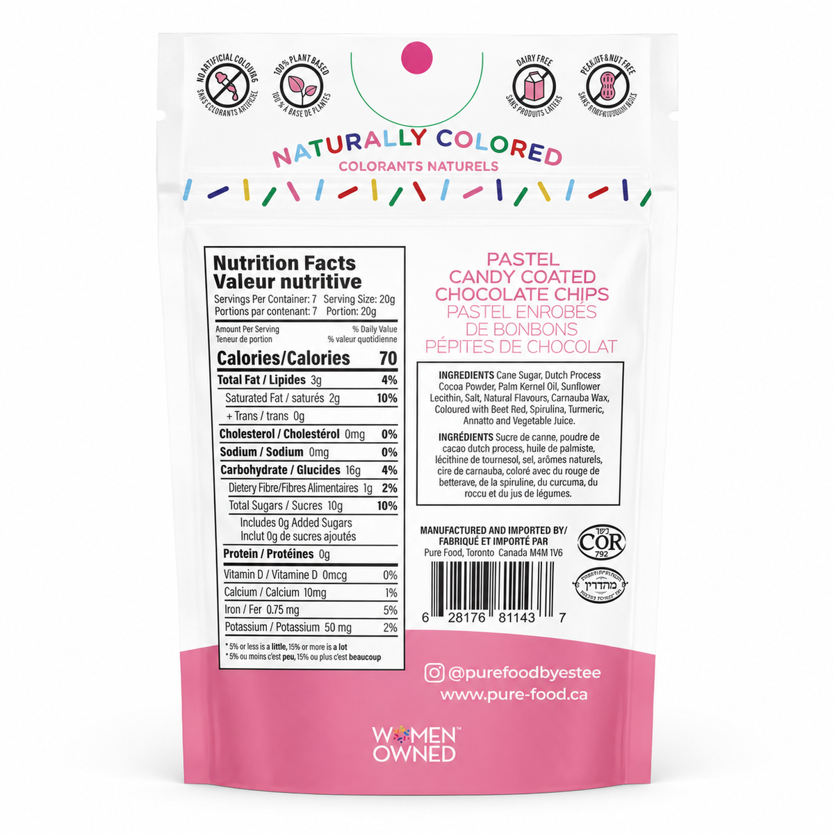 Pastel Candy Coated Mini Chocolate Chips