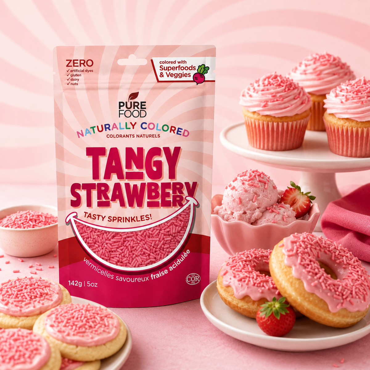 Strawberry Sprinkles - 12 Pack Case (12X5 OZ)
