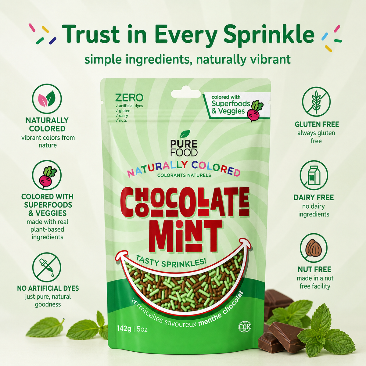 Chocolate Mint Jimmies