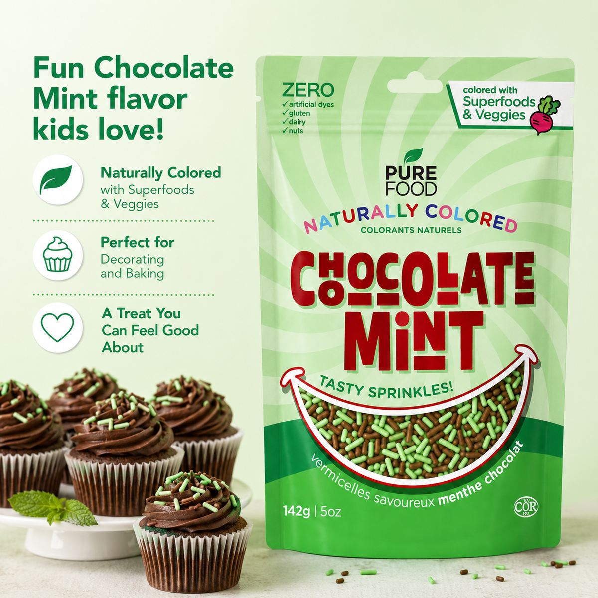 Chocolate Mint Jimmies