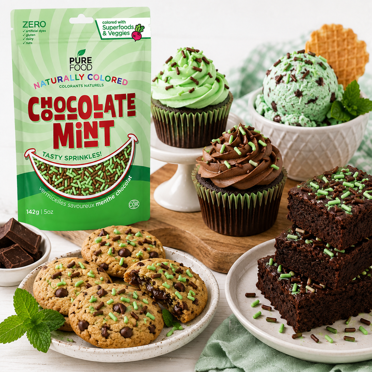 Chocolate Mint Jimmies
