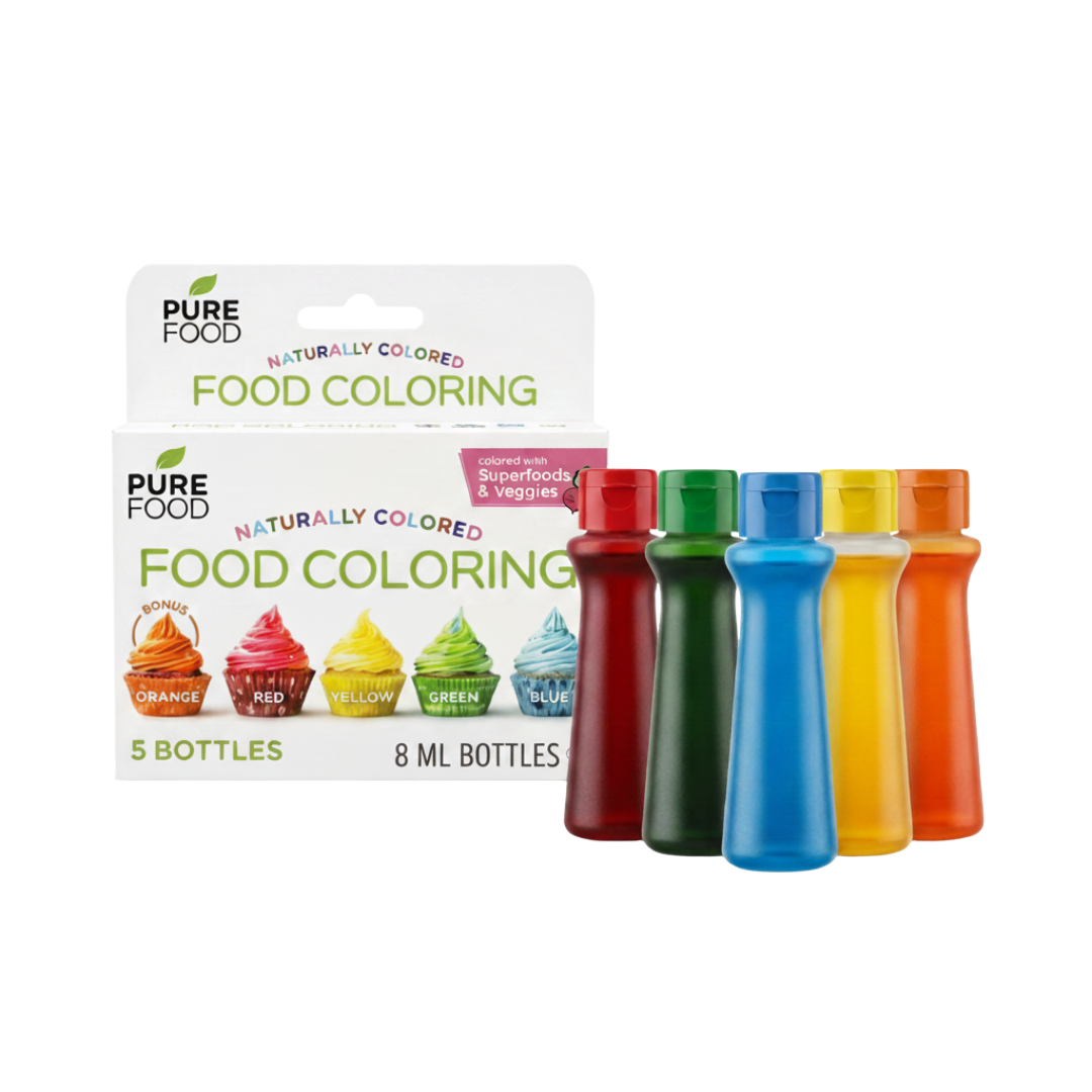 Naturally Colored Food Dye Single (5x 8 ML Bottles)