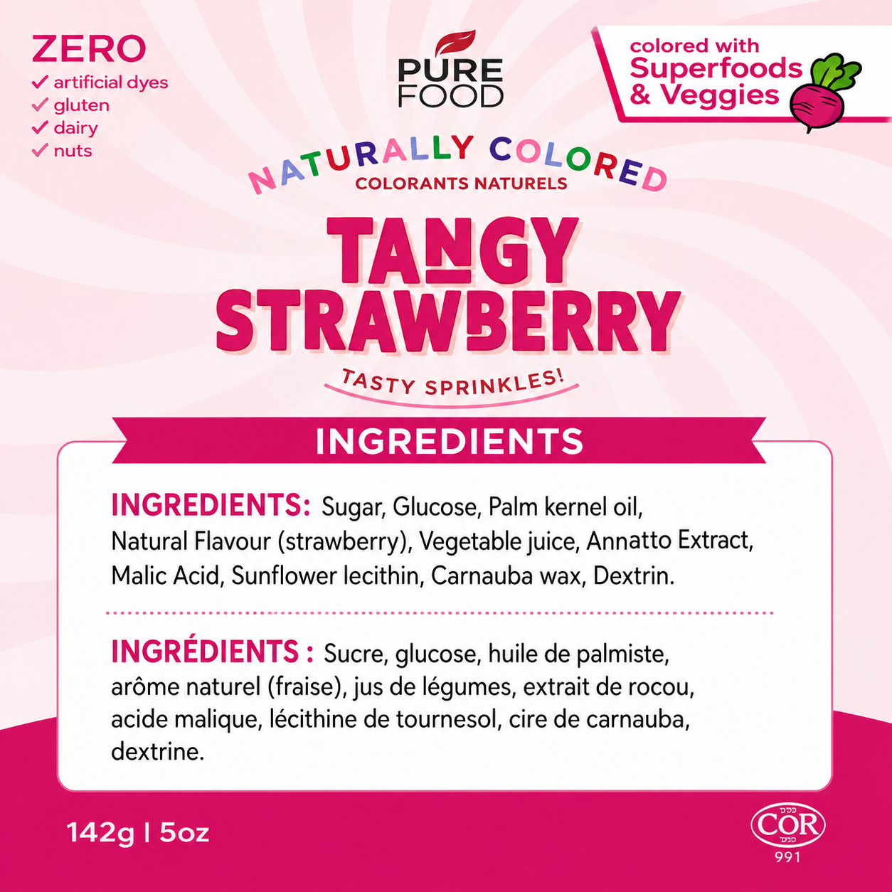 Strawberry Sprinkles - 12 Pack Case (12X5 OZ)