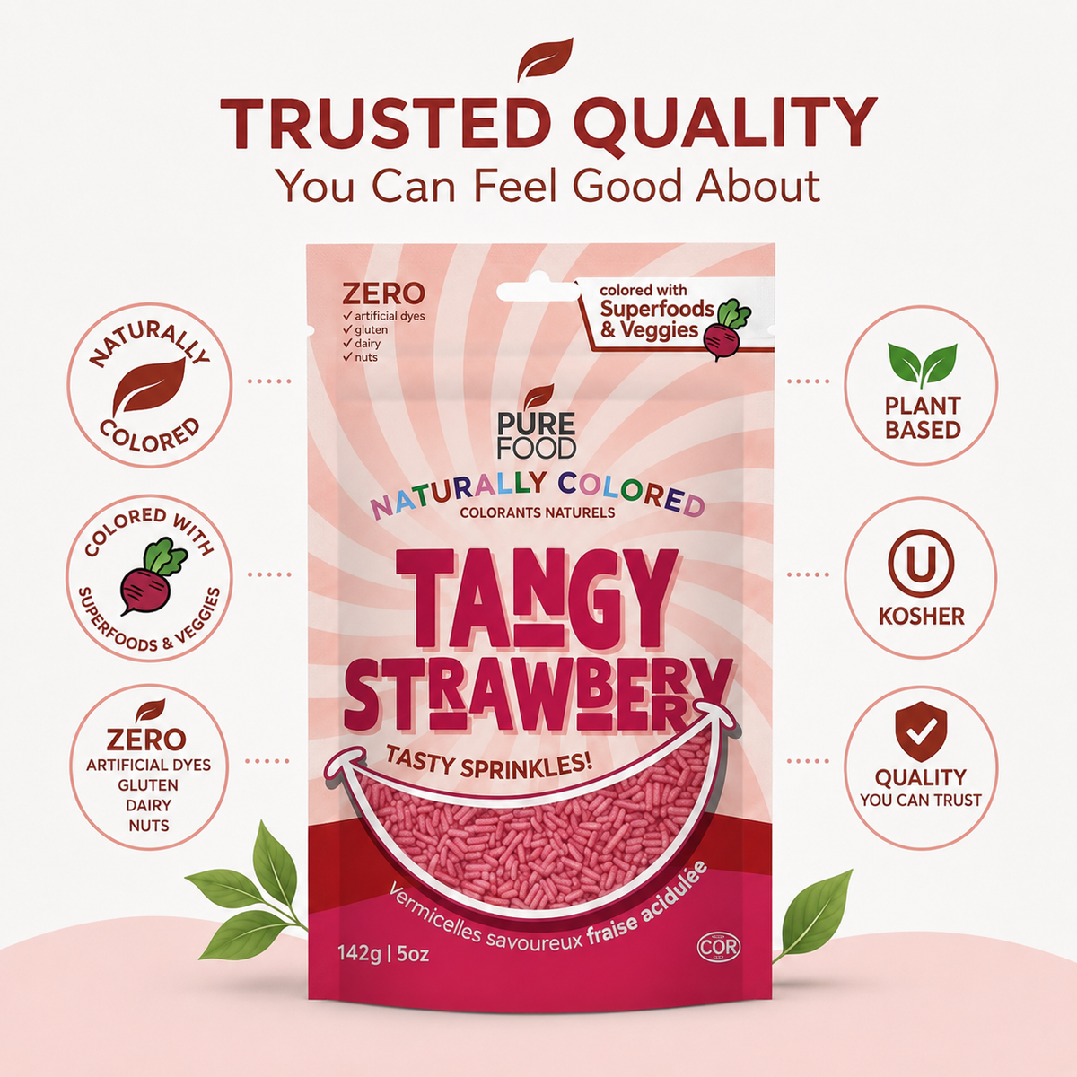 Strawberry Sprinkles - 12 Pack Case (12X5 OZ)